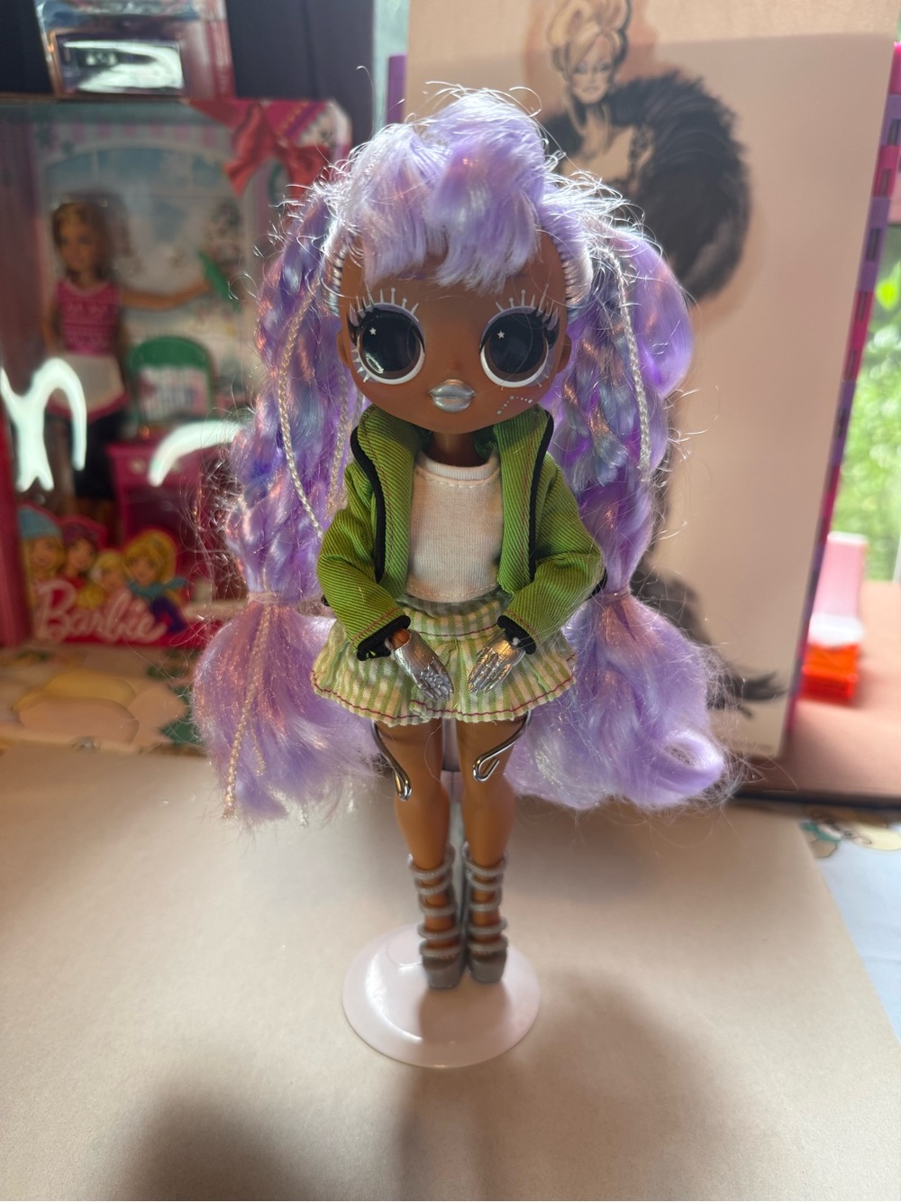 L.O.L. Doll with Lavender Hair and Green Outfit